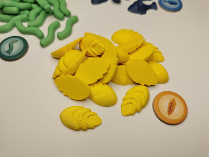 Premium Futter-Token: Ratten, Würmer, Ähren, Fische, Beeren, Nektar