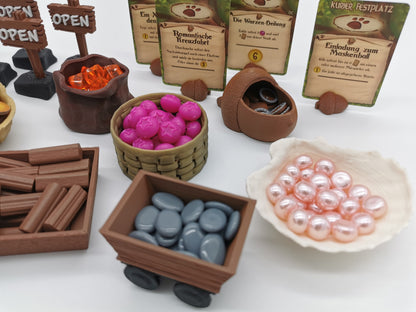 Großes Zubehörset für Grundspiel mit Erweiterung "Pearlbrook"