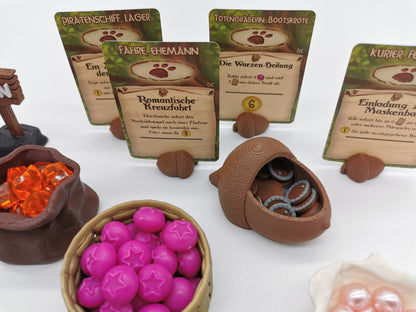 Großes Zubehörset für Grundspiel mit Erweiterung "Pearlbrook"