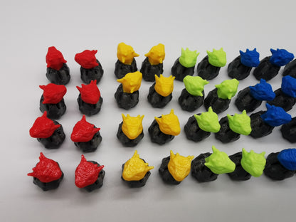 Drachen-Spielsteine, Gildenmarker, Cubes