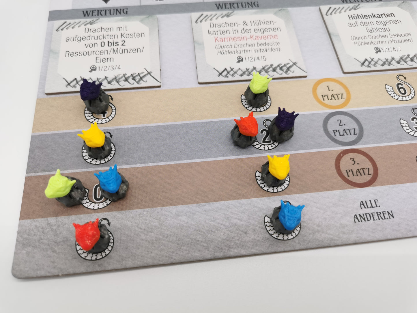 Drachen-Spielsteine, Gildenmarker, Cubes