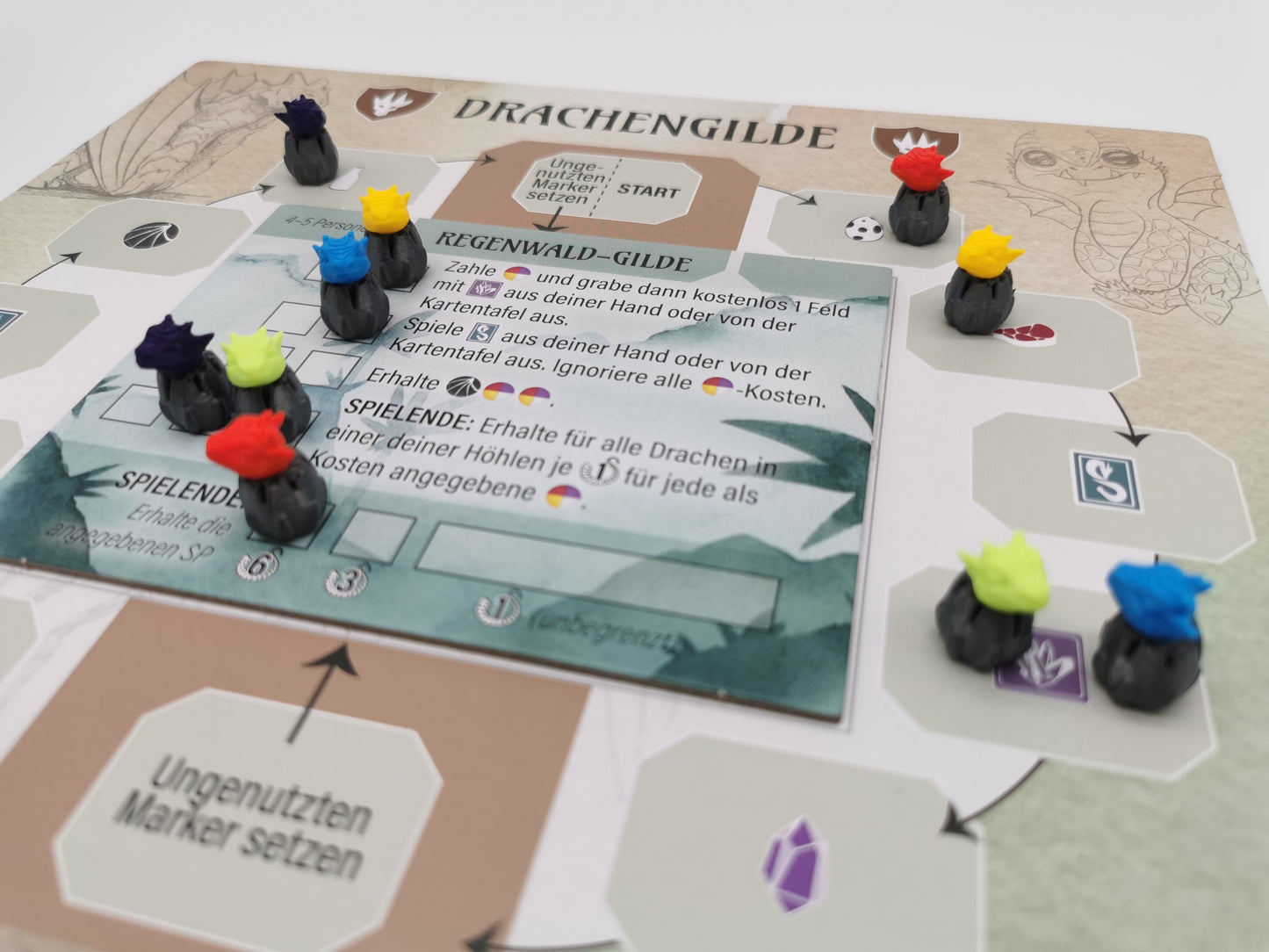 Drachen-Spielsteine, Gildenmarker, Cubes