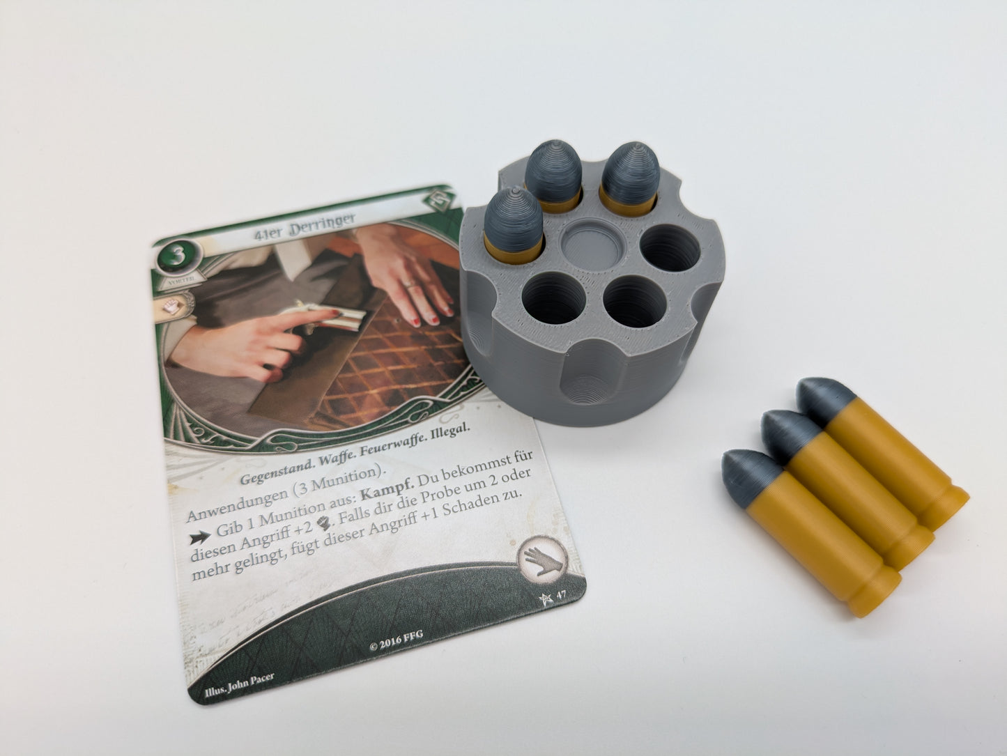 Munitions-Marker, Revolver, Patronen und Revolvertrommel