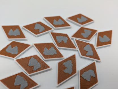 Felsen-Token und Wasser-Token