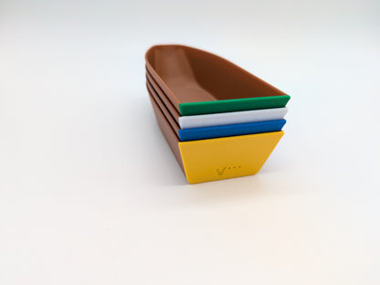 Pfotenmarker, Boote und Ressourcen-Token: Bäume, Wasserpflanzen, Samen