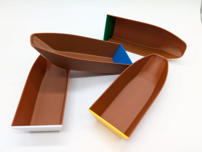 Pfotenmarker, Boote und Ressourcen-Token: Bäume, Wasserpflanzen, Samen